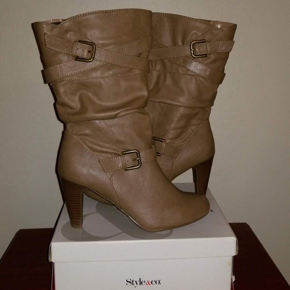 Style & co taupe boots